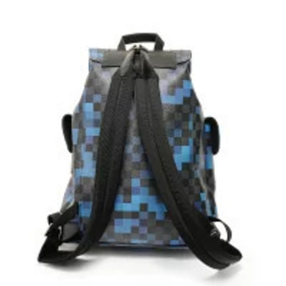 Louis Vuitton Damier Graphite Black Pixel Christopher Backpack Daypack Black